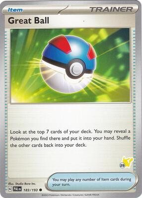 Great Ball - Pikachu 29 card from Battle Academy 2024