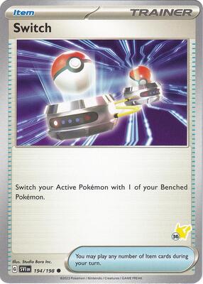 Switch - Pikachu 36 card from Battle Academy 2024