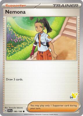 Nemona - Pikachu 54 card from Battle Academy 2024