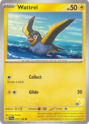 Wattrel - Pikachu 58 card from Battle Academy 2024