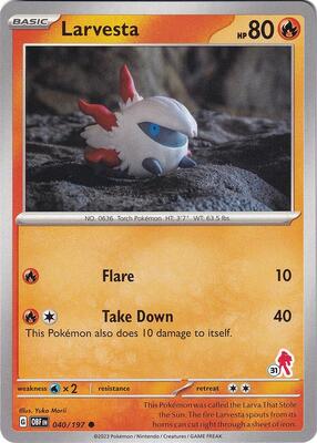 Larvesta - Armarouge 31 card from Battle Academy 2024