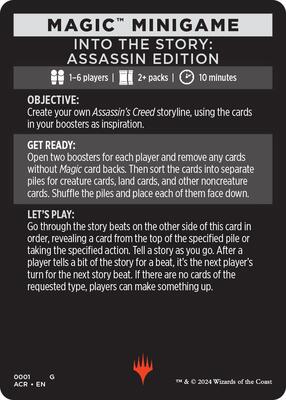 Magic Minigame: Into The Story: Assassin Edition card from Universes Beyond: Assassin's Creed
