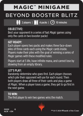 Magic Minigame: Beyond Booster Blitz card from Universes Beyond: Assassin's Creed