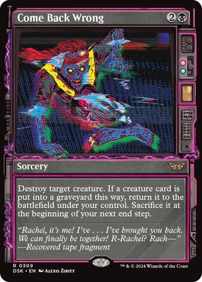 Come Back Wrong (Showcase) card from Duskmourn: House of Horror