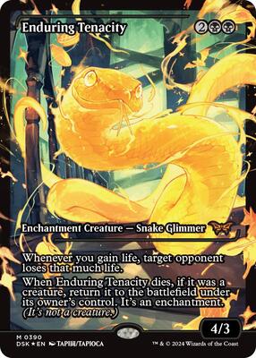 Enduring Tenacity (Showcase) card from Duskmourn: House of Horror