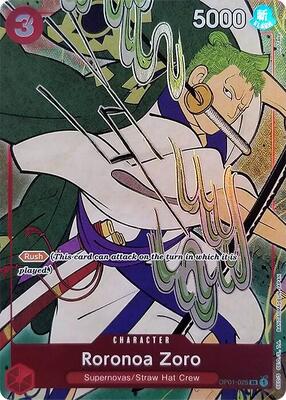 Roronoa Zoro (English Version 1st Anniversary Set) card from One Piece Promotion Cards