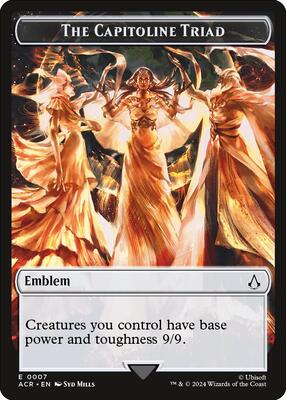 Emblem - The Capitoline Triad card from Universes Beyond: Assassin's Creed