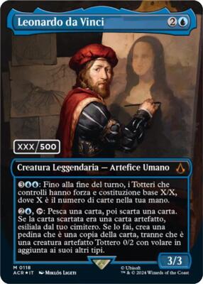 Leonardo da Vinci (Italian) (Serial Numbered) card from Universes Beyond: Assassin's Creed