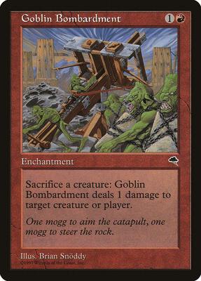 Goblin Bombardment card from Tempest
