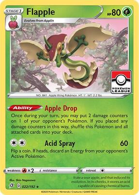 Flapple - 022/192 (League Promo) card from League & Championship Cards
