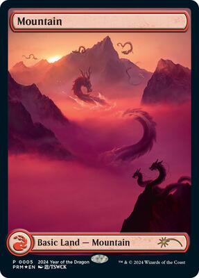 Mountain (Year of the Dragon 2024) card from Standard Showdown Promos