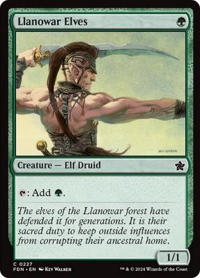 Llanowar Elves card from Foundations
