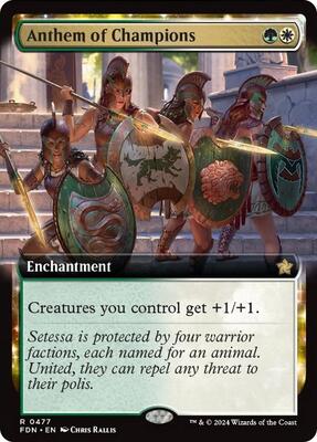 Anthem of Champions (Extended Art) card from Foundations