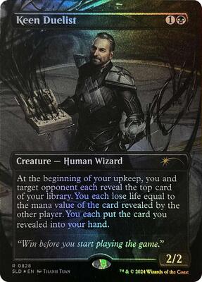 Keen Duelist (Rainbow Foil) card from Secret Lair Drop Series