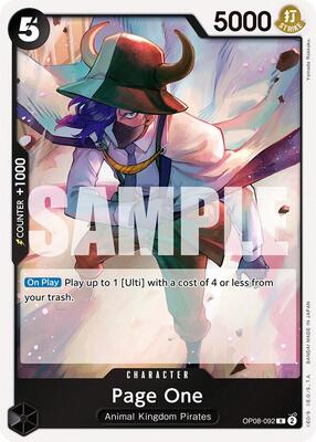 Page One card from Two Legends