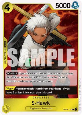 S-Hawk card from Two Legends