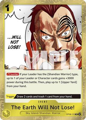 The Earth Will Not Lose! card from Two Legends