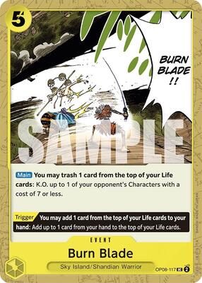 Burn Blade card from Two Legends