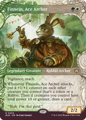 Finneas, Ace Archer (Showcase) card from Bloomburrow