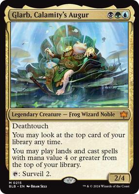 Glarb, Calamity's Augur card from Bloomburrow