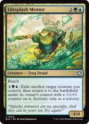 Lilysplash Mentor card from Bloomburrow