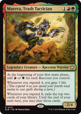 Muerra, Trash Tactician card from Bloomburrow