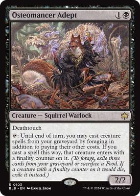Osteomancer Adept card from Bloomburrow