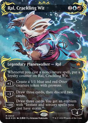 Ral, Crackling Wit (Borderless) (Raised Foil) card from Bloomburrow
