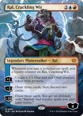 Ral, Crackling Wit (Borderless) card from Bloomburrow