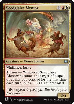 Seedglaive Mentor card from Bloomburrow