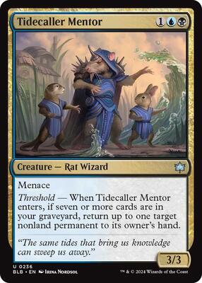 Tidecaller Mentor card from Bloomburrow