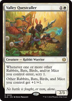 Valley Questcaller card from Bloomburrow
