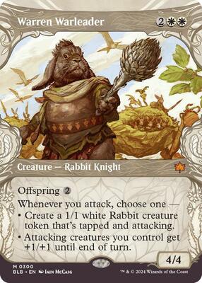 Warren Warleader (Showcase) card from Bloomburrow