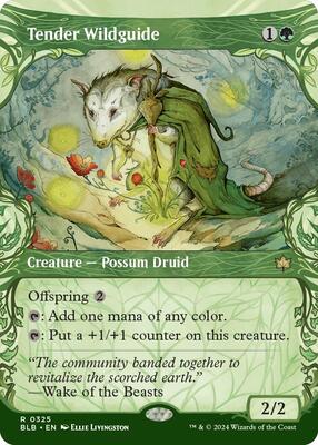 Tender Wildguide (Showcase) card from Bloomburrow