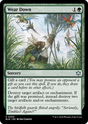 Wear Down card from Bloomburrow