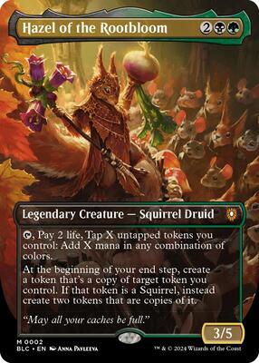 Hazel of the Rootbloom (Borderless) card from Commander: Bloomburrow