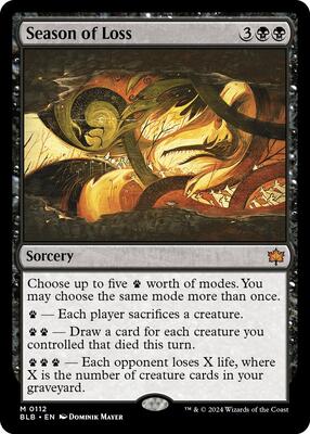 Season of Loss card from Bloomburrow