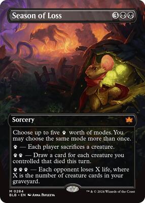 Season of Loss (Borderless) card from Bloomburrow
