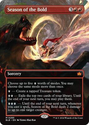 Season of the Bold (Borderless) card from Bloomburrow
