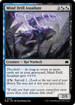 Mind Drill Assailant card from Bloomburrow
