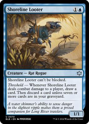 Shoreline Looter card from Bloomburrow