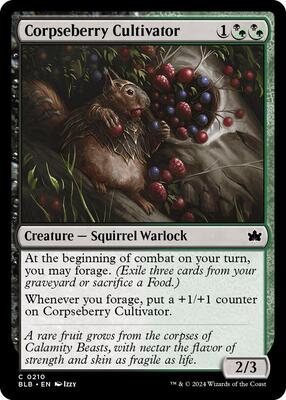 Corpseberry Cultivator card from Bloomburrow