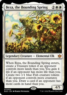 Beza, the Bounding Spring card from Bloomburrow