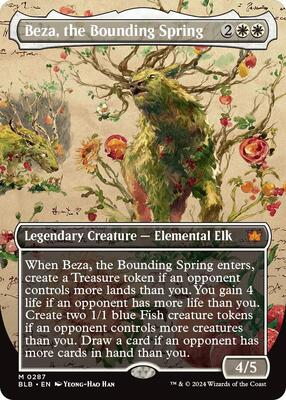 Beza, the Bounding Spring (Borderless) card from Bloomburrow