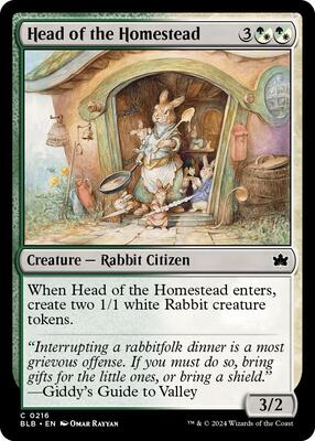 Head of the Homestead card from Bloomburrow