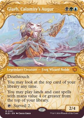 Glarb, Calamity's Augur (Showcase) card from Bloomburrow
