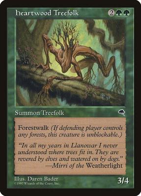 Heartwood Treefolk card from Tempest