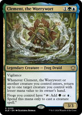 Clement, the Worrywort card from Bloomburrow