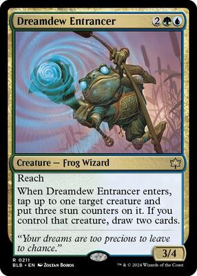 Dreamdew Entrancer card from Bloomburrow