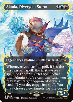 Alania, Divergent Storm (Borderless) (Raised Foil) card from Bloomburrow